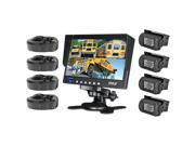 PYLE PLCMTR74 Weatherproof Backup Camera System with 7?? LCD Color Monitor 4 IR Night Vision Cameras