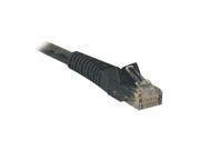 Tripp Lite Cat6 Gigabit Snagless Molded Patch Cable RJ45 M M Black 1 ft. 50 Piece Bulk Pack N201 001 BK50BP