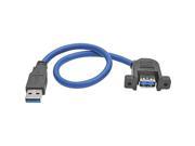 Tripp Lite USB 3.0 Superspeed Panel Mount Type A Extension Cable M F 1 ft. U324 001 APM