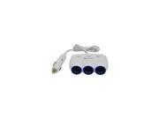 MOBILESPEC MS312USBBLW 12 Volt 3 Way Adapter with 2 USB Ports White