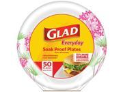 Glad BBP0094 8.5 Paper Plates 50 ct Round Pink Hydrangea