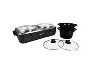 NutriChef PKBFWM26 Dual Pot Electric Slow Cooker Food Warmer / Buffet Warming Server