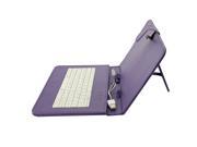 Universal USB Keyboard Tablet Leather Case + OTG For Android Tablet 9 Inch Color Purple