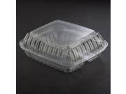 9 x 8 x 2 Rectangular Plastic Shallow Clear Hinged Container 250 CT