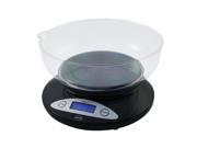 The 2KBOWL BK comes with a large 1 liter bowl that is perfect for weighing ingredients. The back lit LCD provides a quick and easy view of the current weight.