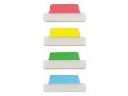 Ultra Tabs Repositionable Tabs 2.5 x 1 Primary Green Red Yellow Blue 24 Pk
