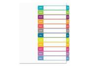 Ready Index Table of Contents Dividers Multicolor Tabs Jan Dec Letter