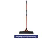 Indoor/Outdoor Push Broom, 24"W x 54"H, Steel Handle, Orange