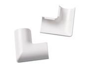Clip Over Flat Bend for Mini Cord Cover White 2 per Pack DLNFLFB3015W2PK
