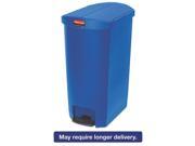 Rubbermaid FG1883596 Slim Jim Resin Step On Container End Step Style 18 gal Blue