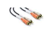 HOSA GOLD PLATED DUAL RCA DUAL RCA 1m 3.3 ft. MOLDED SHELL