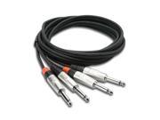 Hosa 15 Pro Stereo Interconnect Dual REAN 1 4 Male to 1 4 Male TS Cable