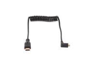 Wooden Camera 12" Right Angle Micro HDMI to Full HDMI Coiled