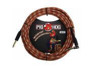 Pig Hog Vintage 20 Instrument Cable with 1 4 1 4 RA Connector Western Plaid
