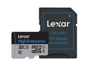 Lexar 32GB High Endurance UHS I Class 10 microSDHC Memory Card LSDMI32GBBNLHEA