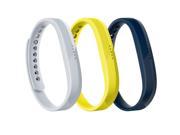 Fitbit Large Sport Band for Flex 2 Fitness Tracker, 3 Pack (Navy, Gray, Yellow)