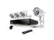 Zmodo 8CH H.264 Video Surveillance Camera System DVR & 4 Outdoor Night Vision Weatherproof Cameras No Hard Drive