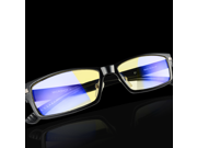 CORN Optiks YJ 2 Full Rim Advanced Video Gaming Eyewear Glasses with Headset Compatibility and Amber Lens Tint Flexible Beta Memory Polymer Black