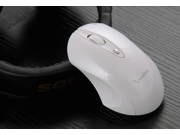 CORN Wireless Silent Mouse with Mute and Power saving Design White