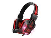 CORN Comfortable LED 3.5mm Stereo Gaming LED Lighting Over Ear Headphone Headset Headband with Mic for PC Computer Game With Noise Cancelling Volume Control