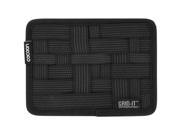 CORN Electronics Accessories Travel Organizer Hard Drive Carring Case Cable Bag Grid It 7 x 5 Black
