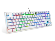 Rapoo V500 RGB 87 Keys Wired Gaming Mechanical Keyboard Blue Switch for PC Laptop White