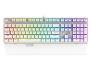 Rapoo V720 RGB LED Illuminated Wired PC Mechanical Gaming Keyboard White with Blue Switch