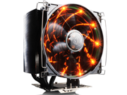 PC Cooler Wind Chill Black Tiger Edition 12cm Orange LED PWM Fan with 5X 8mm Heatpipe Heatsink Radiator For Socket AM2 AM2 AM3 FM1 FM2 LGA1150 1151 1155 1156