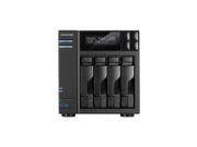 ASUSTOR AS7004T 4 Bay NAS Intel Core i3 3.5 GHz Dual Core 2GB DDR3 GbE x 2 HDMI SPDIF USB 3.0 SATA LCD Panel WoL System Sleep Mode with lockable tra