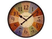 Westclox 32897 12 Kalediscope Round Wall Clock with Multicolor Dial Rubbed Case Finish Glass Lens