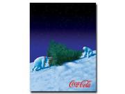 Coke Polar Bears with Christmas Tree 18 x 24 Inches