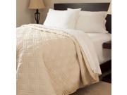 Lavish Home Solid Color Bed Quilt King Ivory