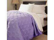 Lavish Home Solid Color Bed Quilt King Purple