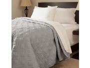 Lavish Home Solid Color Bed Quilt Full Queen Silver