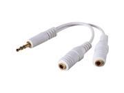 4XEM 3.5mm Mini Jack Headphone Splitter Cable For iPhone iPod Audio Devices