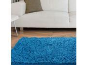 Lavish Home High Pile Shag Rug Carpet Blue 21x36
