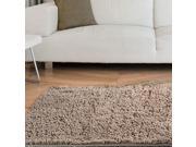 Lavish Home High Pile Shag Rug Carpet Ivory 21x36
