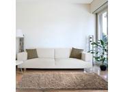 Lavish Home High Pile Shag Rug Carpet Ivory 30x60
