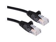 QVS 3 Pack 1ft 350MHz CAT5e Ethernet Flexible Snagless Black Patch Cord Category 5e for Network De