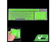 Keyboard Flexible Silicone Guard Film Shell Cover Green for Desktop Computer