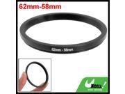 62mm 58mm 62mm to 58mm Black Step Down Ring Adapter for Camera
