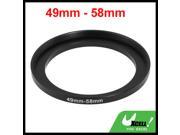 Replacement 49mm to 58mm Black Step Up Ring Adapter for Camera