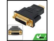 Black HDMI Male to DVI I Dual Link Female Adapter Connector