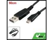 35 Long Black USB Data Transfer Cable Cord for Sumsang ST66