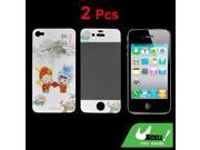 Peony Pavilion Pattern LCD Screen Protector Film Guard for Apple iPhone 4 4S