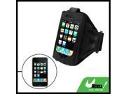 Black Sport Armband Case Holder w Flap for iPhone 3G