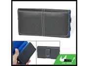 Buckle Design Faux Leather Pouch Case for iPhone 3G Blk