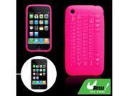 Nonslip Soft Plastic Amaranth Pink Case for iPhone 3G