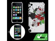 Flower Pattern White Plastic Case for Apple iPhone 3G