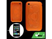 Soft Plastic Back Cover Orange Red for iPhone 3G 3GS